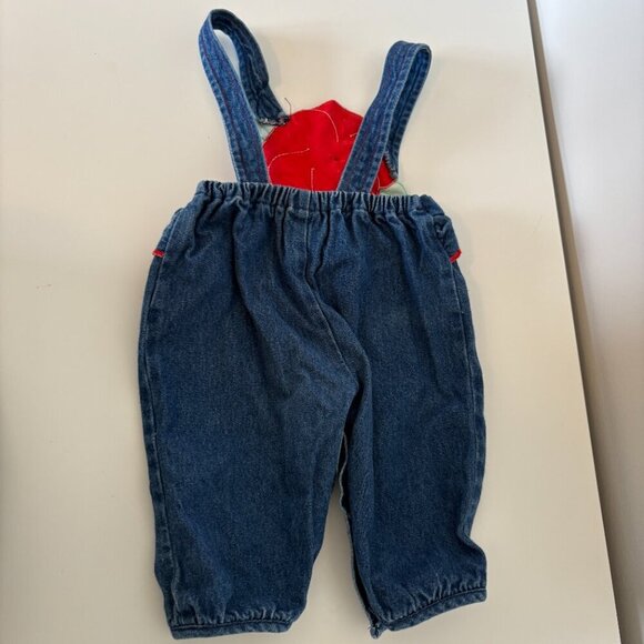 Vintage Overalls Denim with Rose ?3-6m for 14-18 lbs - Picture 6 of 7